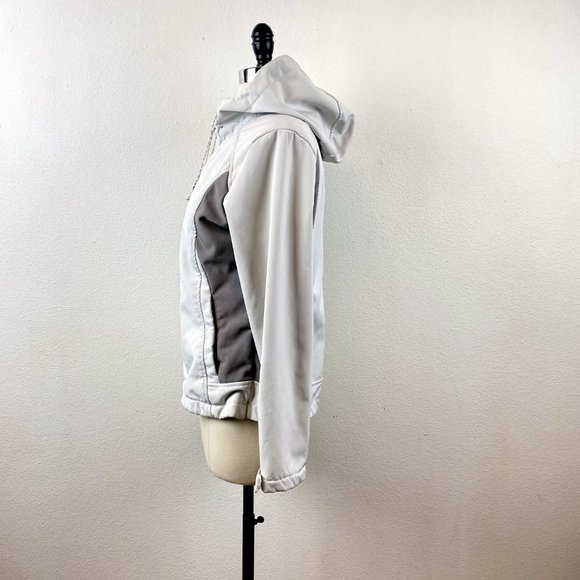 ZERO X POSUR Hooded Jacket Sz Small Light Gray Fleece Lined Outdoor Sports - Picture 7 of 11